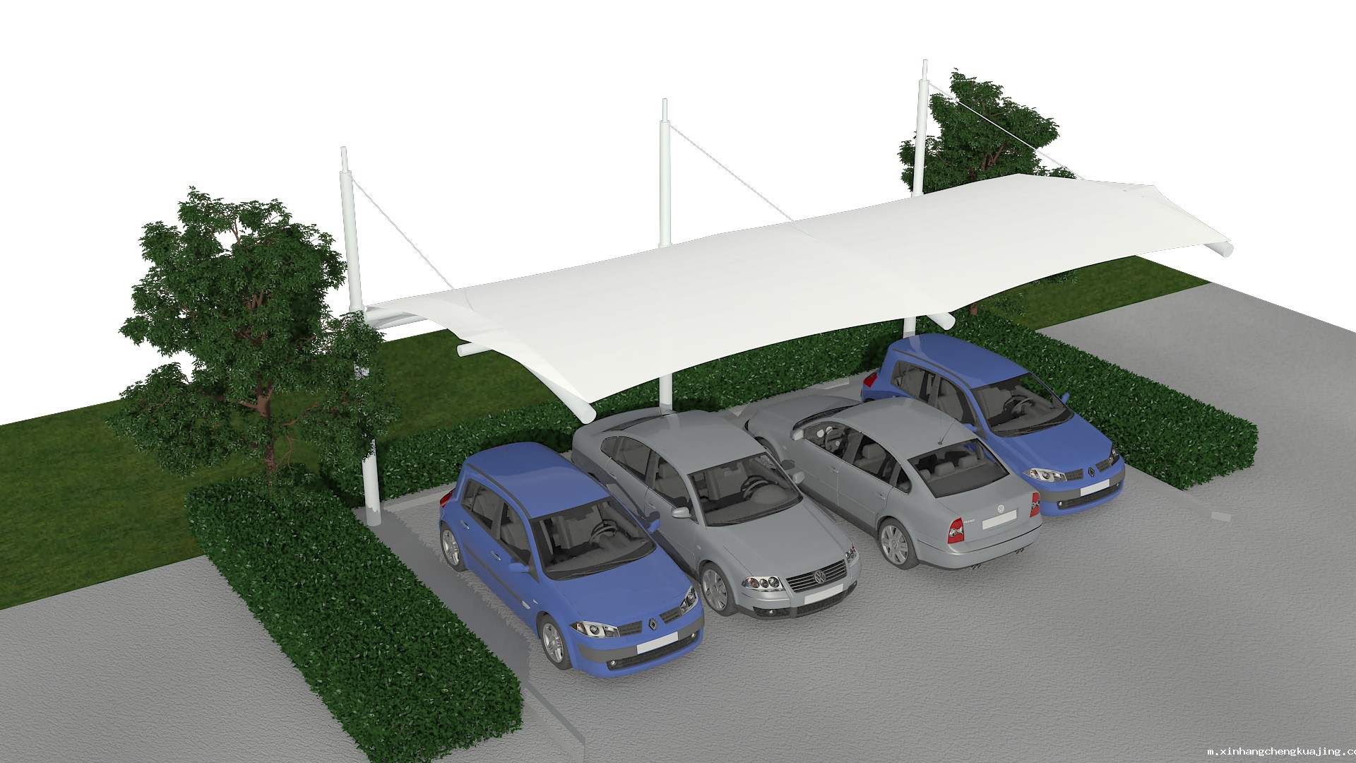 膜结构车棚 膜结构车棚