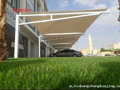 张拉膜车棚 张拉膜车棚