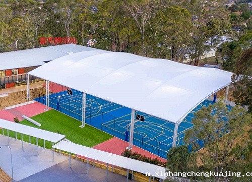 室外篮球场膜结构 室外篮球场膜结构