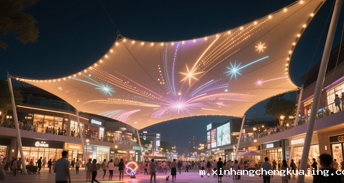 商业广场膜结构天幕 商业广场膜结构天幕
