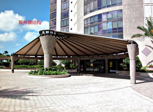 海口钻石水岸门头入口张拉膜 海口钻石水岸门头入口张拉膜