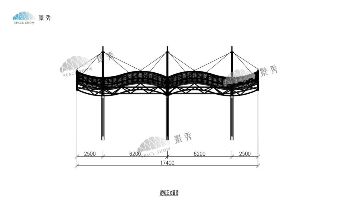 张拉膜结构看台 张拉膜结构看台