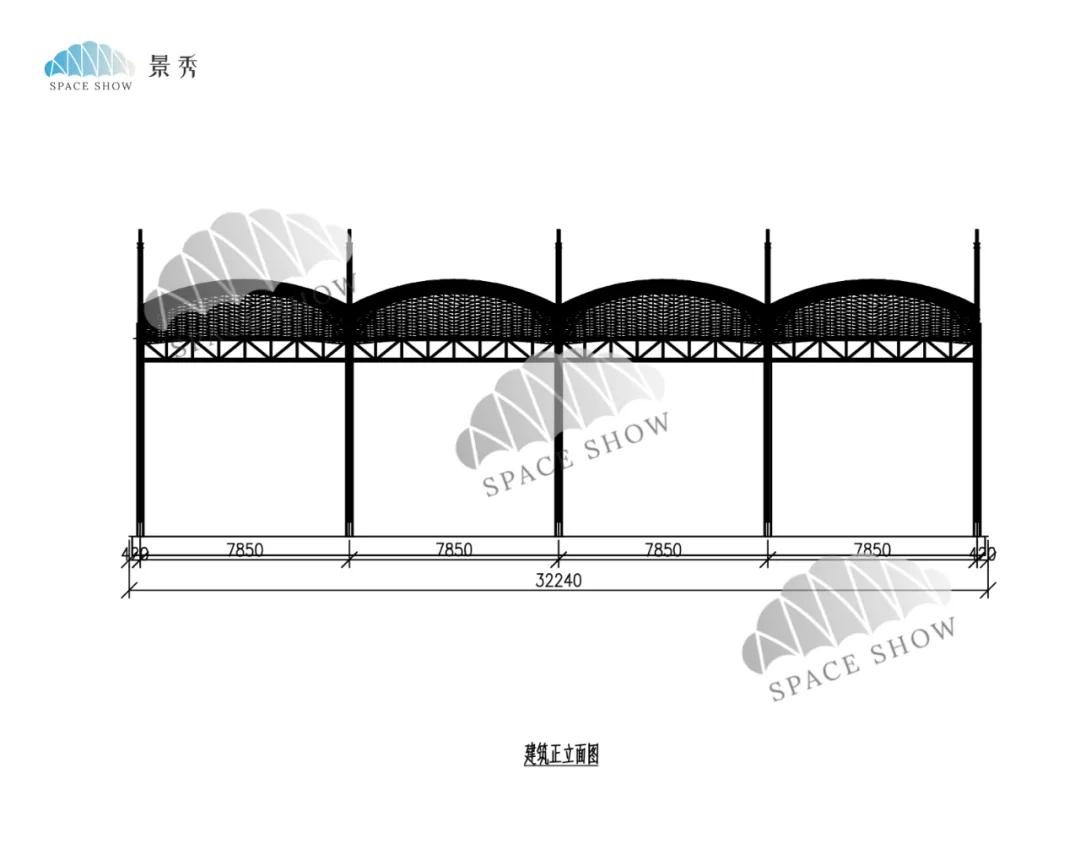篮球场膜结构 篮球场膜结构
