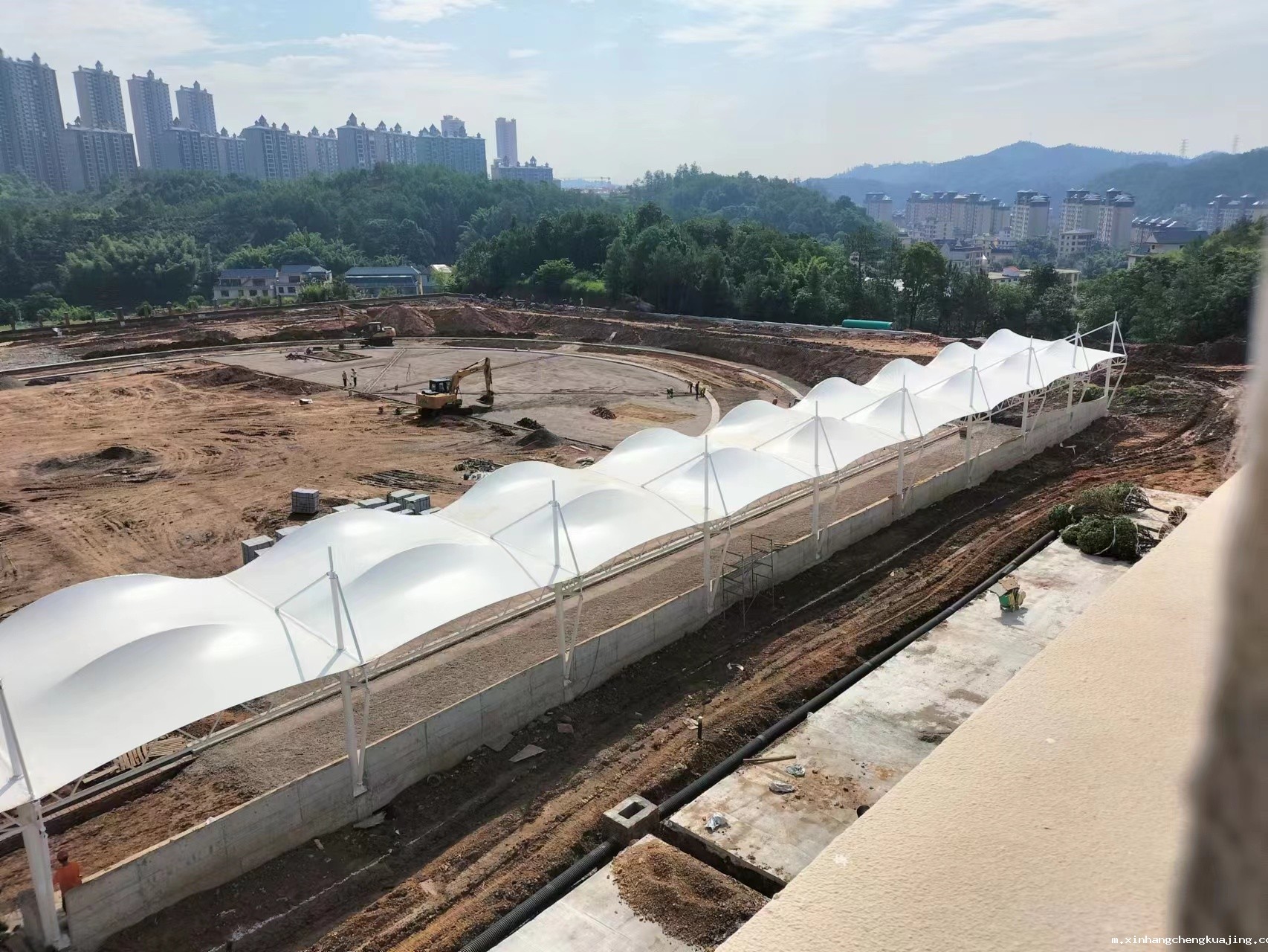 膜结构看台雨棚 膜结构看台雨棚