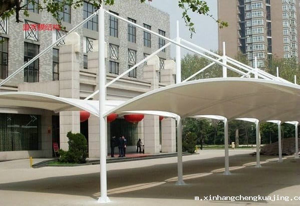 膜结构pvdf汽车棚 膜结构pvdf汽车棚