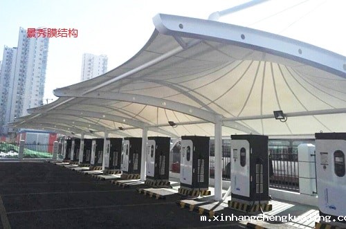 膜结构车棚充电桩 膜结构车棚充电桩