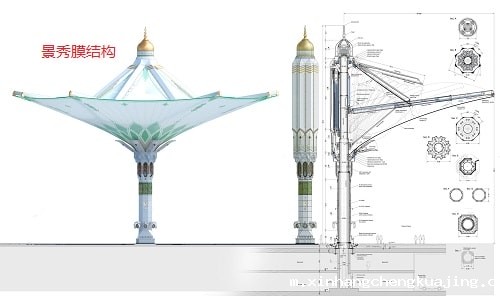 电动开合膜结构 电动开合膜结构