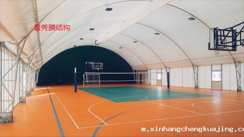 张拉膜轻钢球场顶棚 张拉膜轻钢球场顶棚