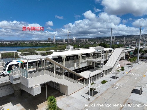 膜结构公交站台等候厅设计厂家