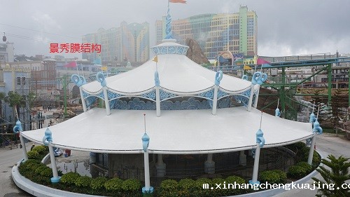 水上乐园大门口张拉膜遮阳棚