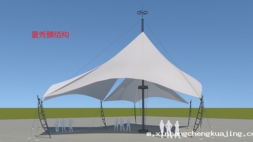 宁夏平罗广场张拉膜工程 