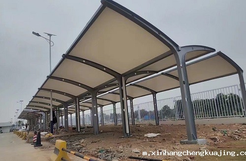 东莞顺丰产业园膜结构车棚案例分享