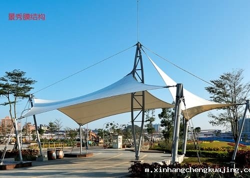 张拉膜车棚 张拉膜车棚