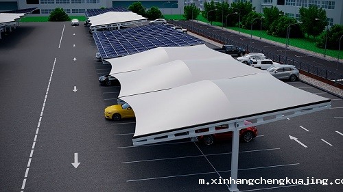 膜结构光伏一体化车棚 