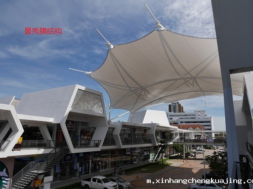 购物中心膜结构雨棚 购物中心膜结构雨棚