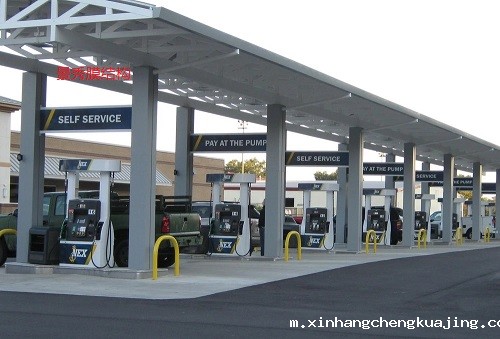 膜结构加油站雨棚