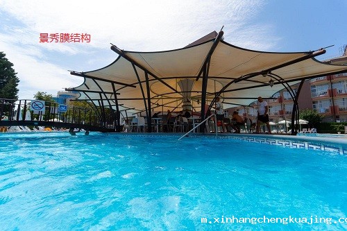 伞形膜结构游泳池 伞形膜结构游泳池