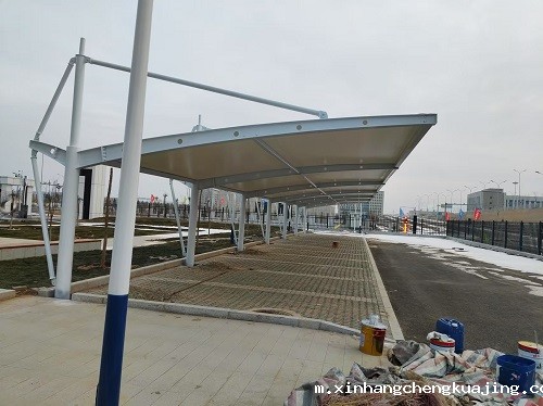 轿车膜结构车棚 轿车膜结构车棚