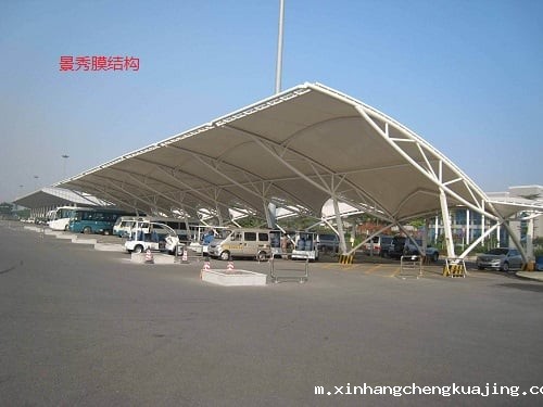 膜结构客运大巴车车棚