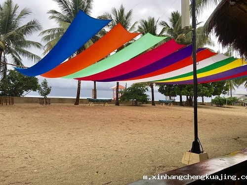 商业街彩色膜遮阳棚